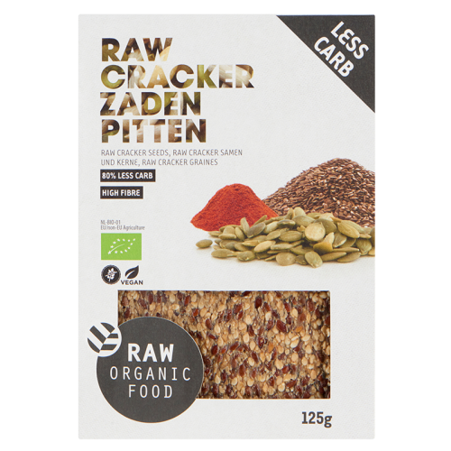 Raw Organic Food Cracker Zaden & Pitten Raw Bio