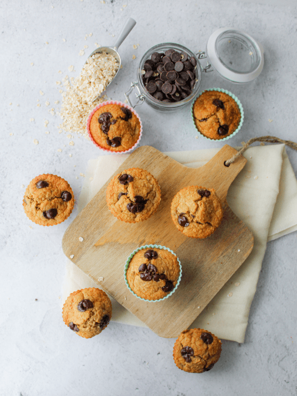 Gezonde choco chip muffins