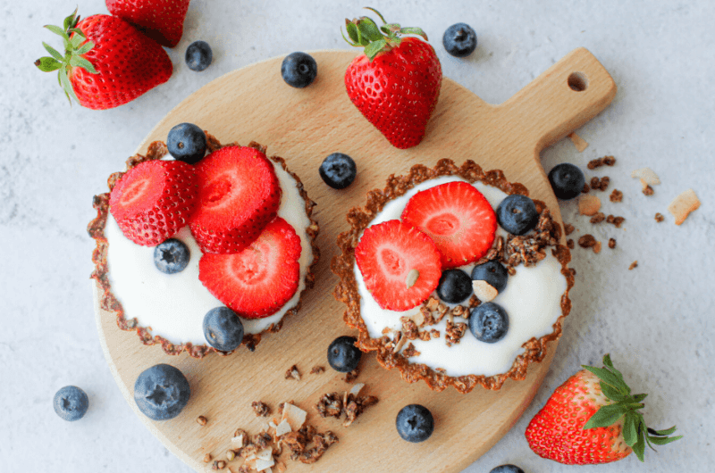 Peanutbutter banana tartelettes