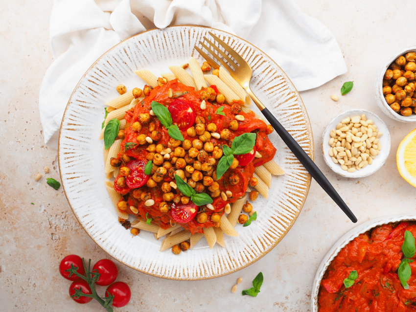 Romige paprika pasta