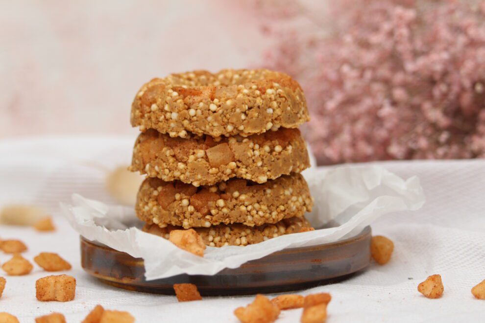 No-bake quinoa appel donuts